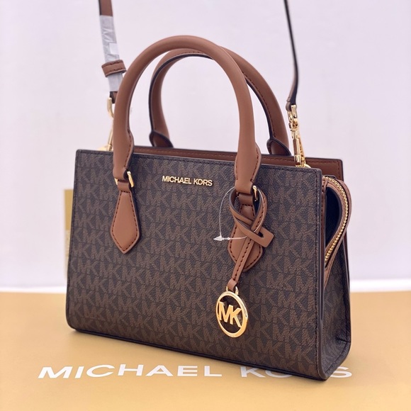 Michael Kors Small Sheila Center
Zip Satchel Crossbody Bag Brown - Picture 6 of 15
